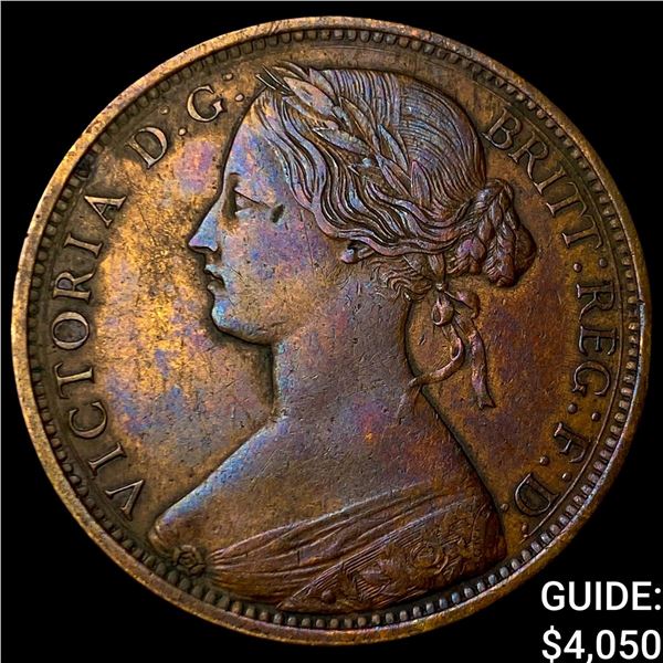 1862 Great Britain Bronze 1 Penny KM 749.2