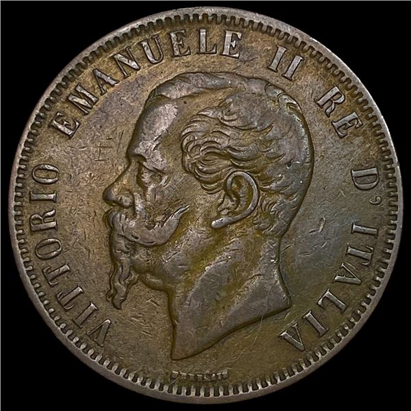 1866 Italy Copper 10 Centesimi