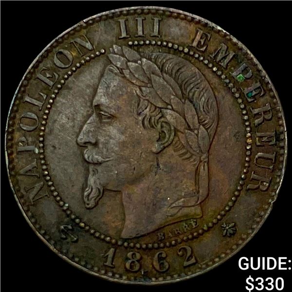 1862 France Bronze 1 Centime