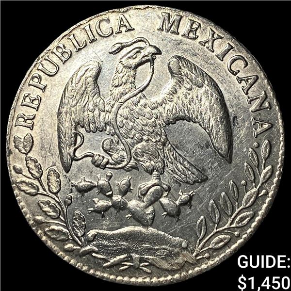1882 OaAr Mexico Silver 8 Reales PL Fields