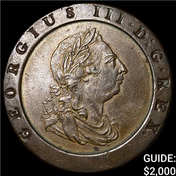 1797 Great Britain Copper Cartwheel 2 Pence