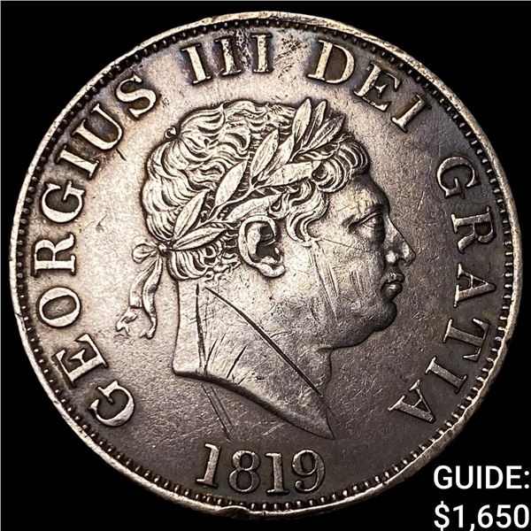 1819 Great Britain George III Silver 1/2 Crown
