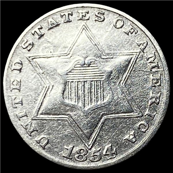 1854 Silver Three-Cent Piece UNCIRCULATED
