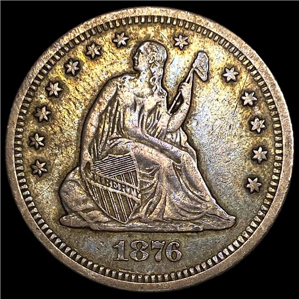 1876-S Silver Quarter Dollar NEARLY  UNCIRCULATED