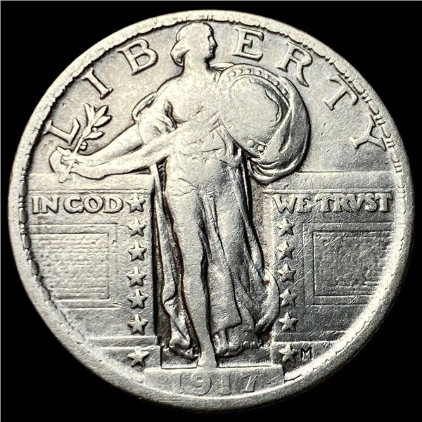1917 Type 2 Standing Liberty Quarter LIGHTLY  CIRCULATED