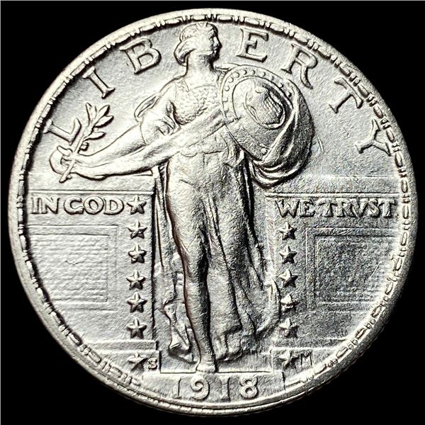 1918-S Silver Standing Liberty Quarter CHOICE  BU