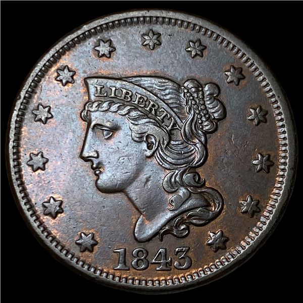 1843 Braided Hair Large Cent UNCIRCULATED