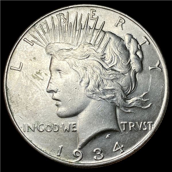 1934 Peace Silver Dollar CHOICE AU
