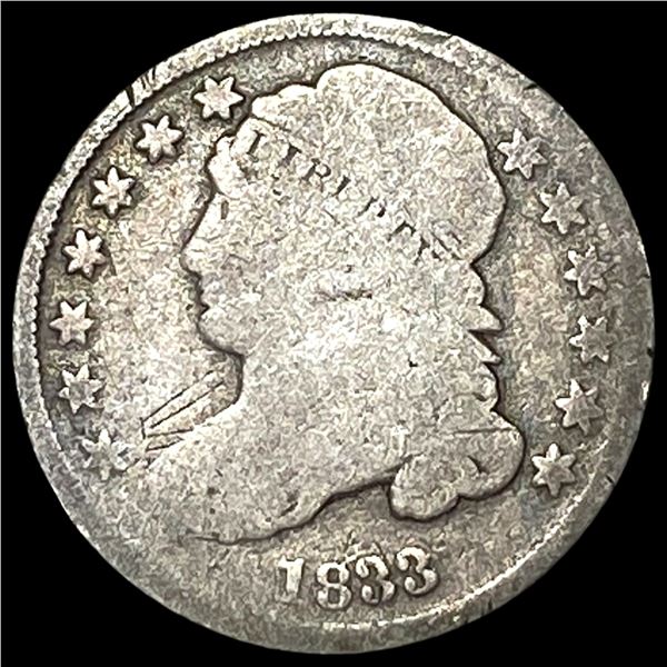 1833 Capped Bust Dime NICELY CIRCULATED
