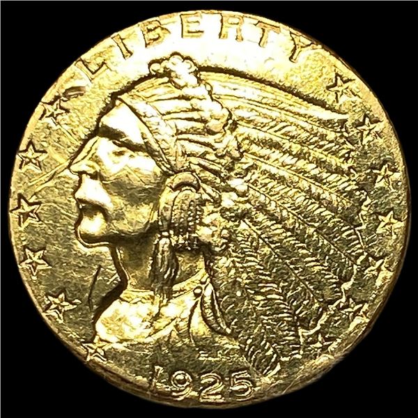 1925-D Indian Head Gold $2.5 Quarter Eagle  ABOUT UNCIRCULATED