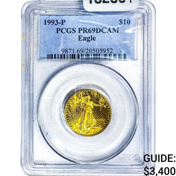 1993-P $10 1/4oz Gold Eagle PCGS PR69 DCAM