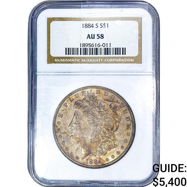 1884-S Morgan Silver Dollar NGC AU58
