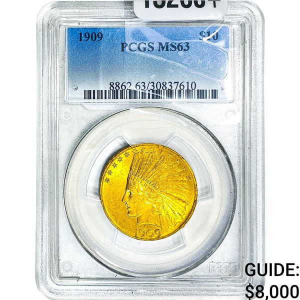 1909 $10 Gold Eagle PCGS MS63