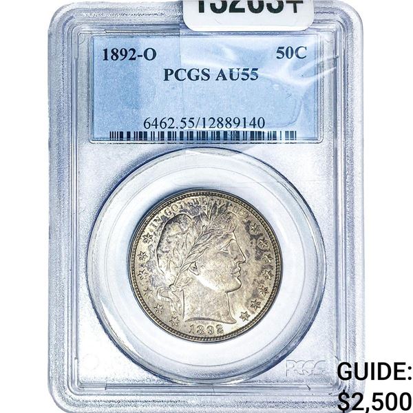 1892-O Barber Half Dollar PCGS AU55