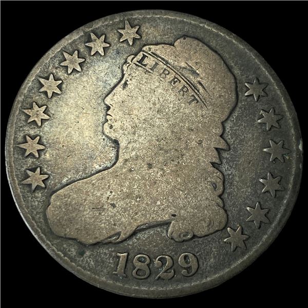 1829 Capped Bust Half Dollar NICELY  CIRCULATED