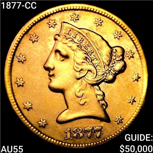 1877-CC $5 Gold Half Eagle HIGH GRADE