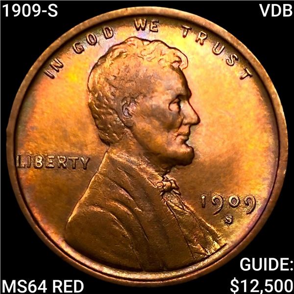 1909-S VDB Wheat Cent CHOICE BU RD