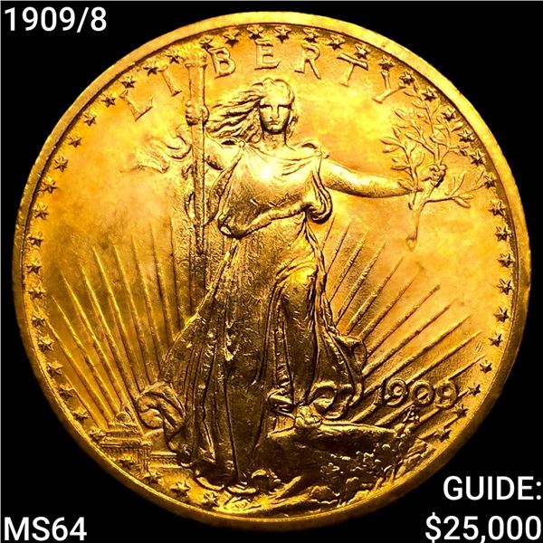 1909/8 $20 Gold Double Eagle CHOICE BU