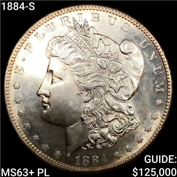 1884-S Morgan Silver Dollar CHOICE BU+ PL