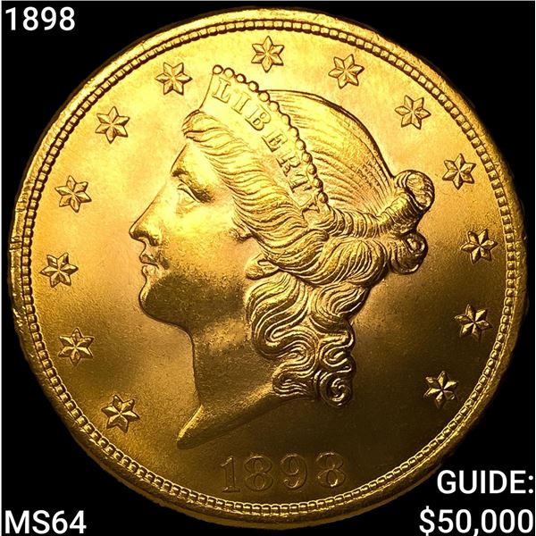 1898 $20 Gold Double Eagle CHOICE BU