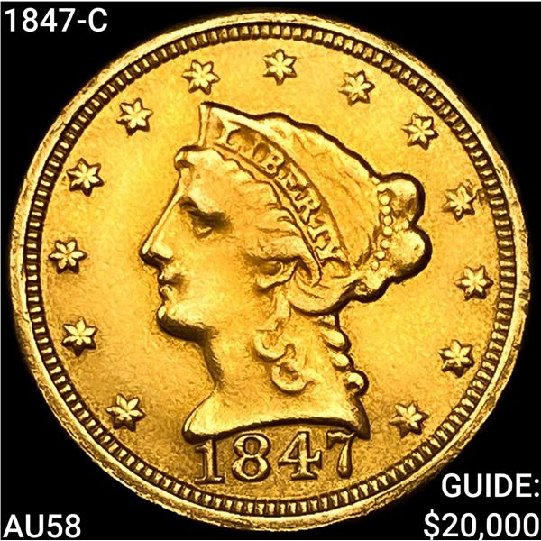 1847-C $2.50 Gold Quarter Eagle CHOICE AU