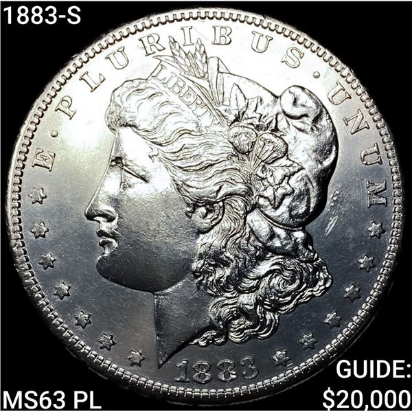 1883-S Morgan Silver Dollar CHOICE BU PL