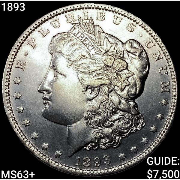 1893 Morgan Silver Dollar CHOICE BU+