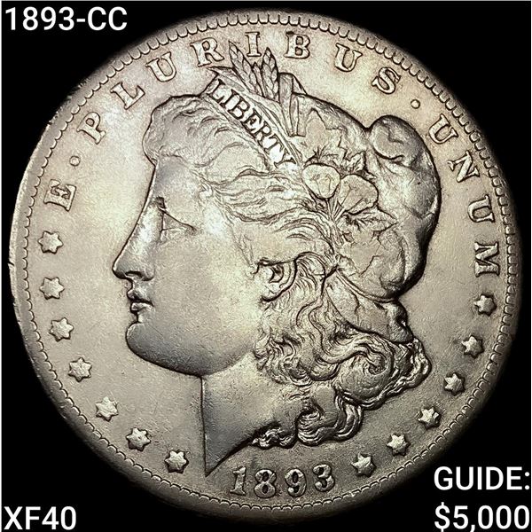1893-CC Morgan Silver Dollar NEARLY UNCIRCULATED