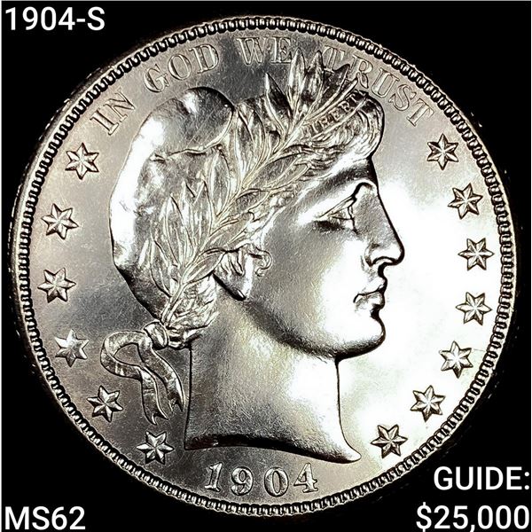 1904-S Barber Half Dollar UNCIRCULATED