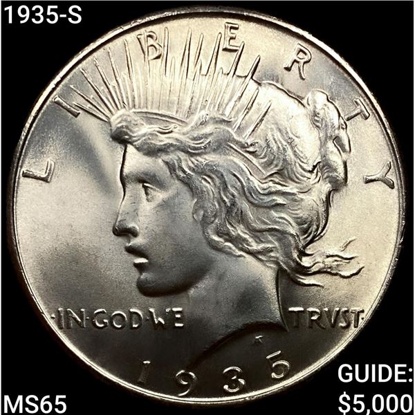1935-S Silver Peace Dollar GEM BU