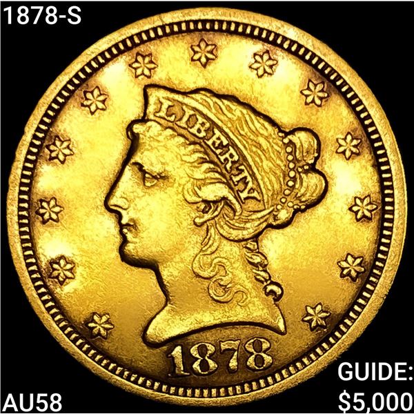 1878-S $2.50 Gold Quarter Eagle CHOICE AU
