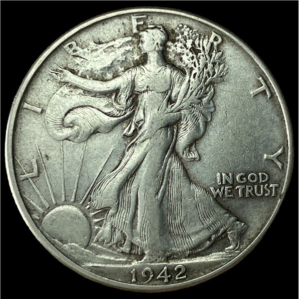 1942 Silver Walking Liberty Half Dollar CLOSELY UNCIRCULATED