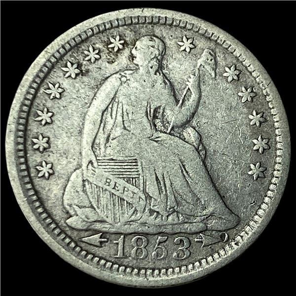 1853 Arrows Seated Liberty Half Dime LIGHTLY  CIRCULATED