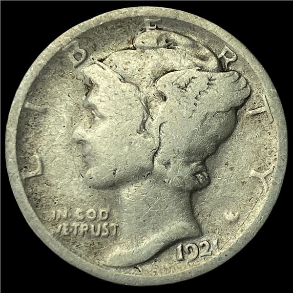 1921 Silver Mercury Dime LIGHTLY CIRCULATED