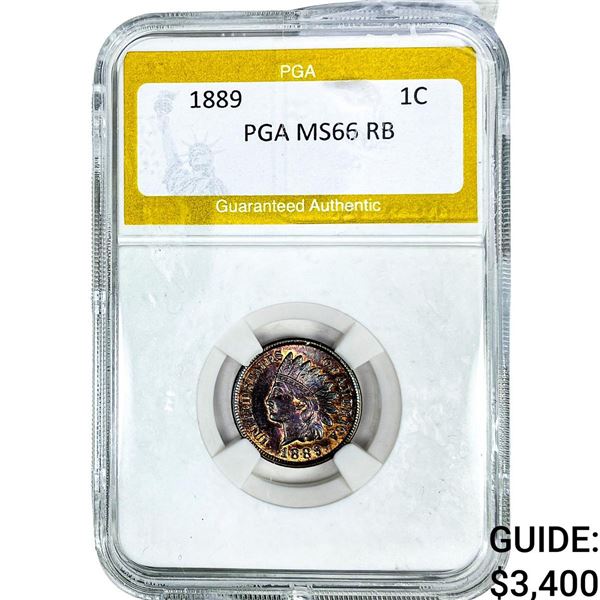 1889 Indian Head Cent PGA MS66 RB