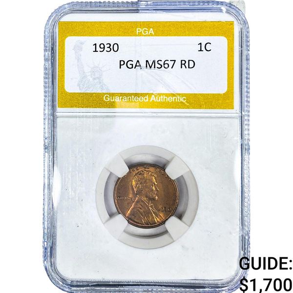 1930 Wheat Cent PGA MS67 RD
