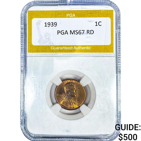 1939 Wheat Cent PGA MS67 RD