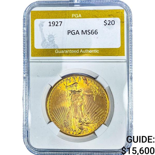 1927 $20 Gold Double Eagle PGA MS66