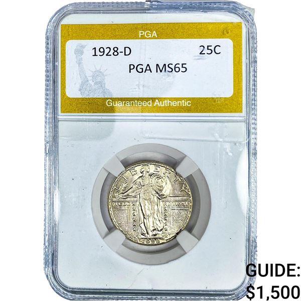 1928-D Standing Liberty Quarter PGA MS65