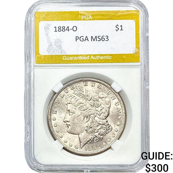 1884-O Morgan Silver Dollar PGA MS63