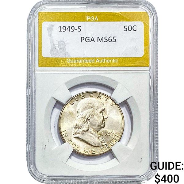 1949-S Franklin Half Dollar PGA MS65