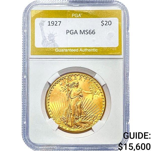 1927 $20 Gold Double Eagle PGA MS66