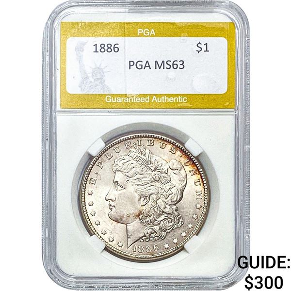 1886 Morgan Silver Dollar PGA MS63