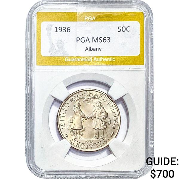 1936 Albany Half Dollar PGA MS63