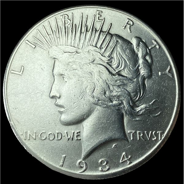 1934-S Silver Peace Dollar LIGHTLY CIRCULATED