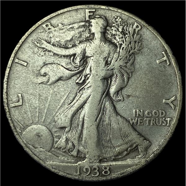 1938-D Silver Walking Liberty Half Dollar  NICELY CIRCULATED