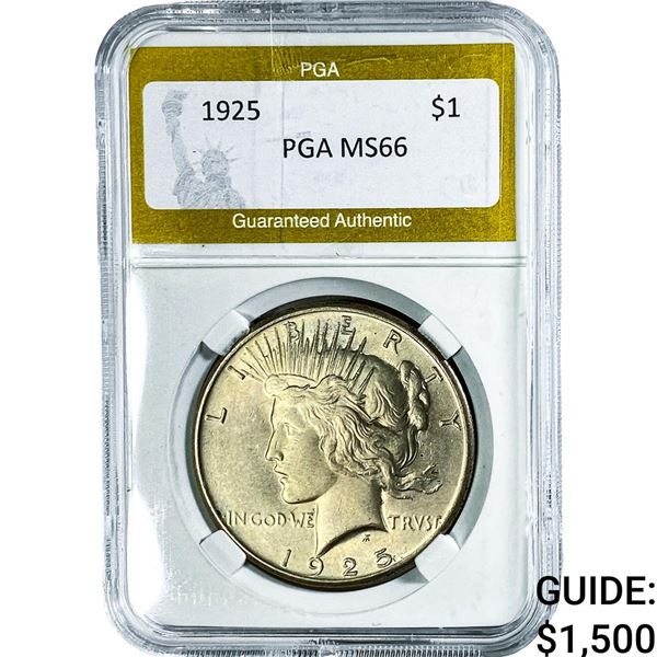 1925 Silver Peace Dollar PGA MS66