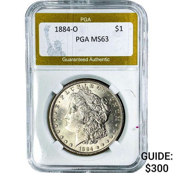 1884-O Morgan Silver Dollar PGA MS63