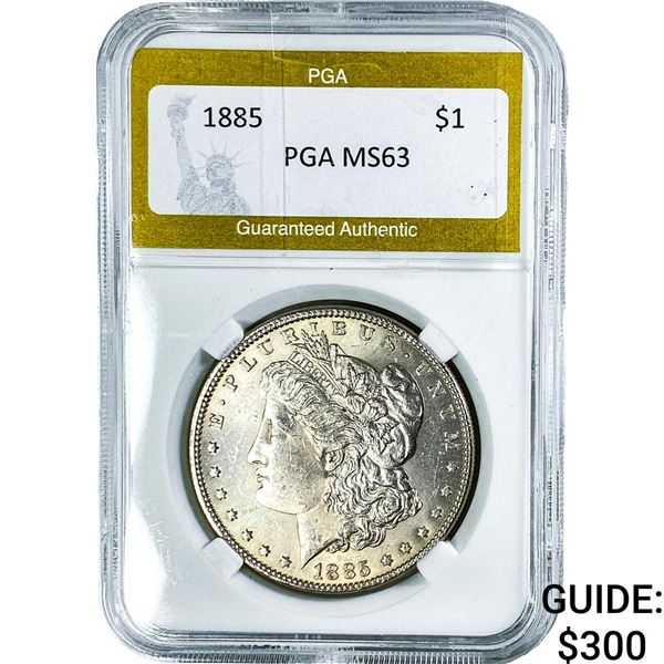 1885 Morgan Silver Dollar PGA MS63