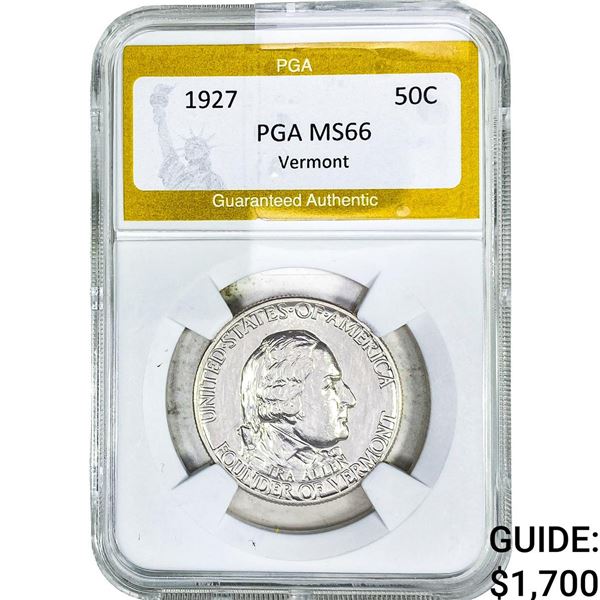 1927 Vermont Half Dollar PGA MS66
